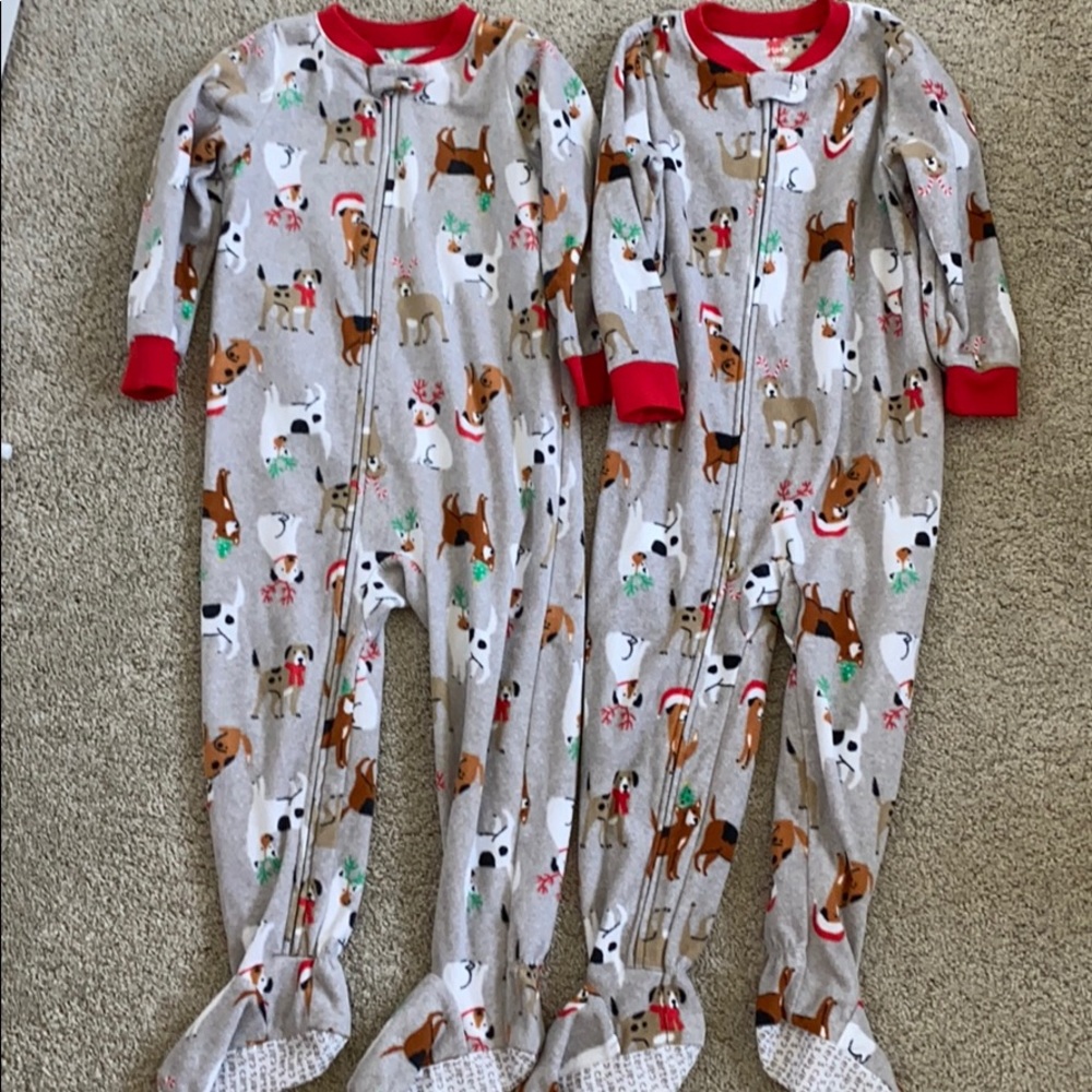 Carter’s Fleece Christmas Pajamas Footie Zip Up